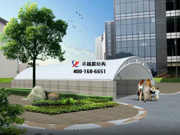周口膜結(jié)構(gòu)地下車庫出入口【周口制藥機械廠有限公司等】設計施工案例