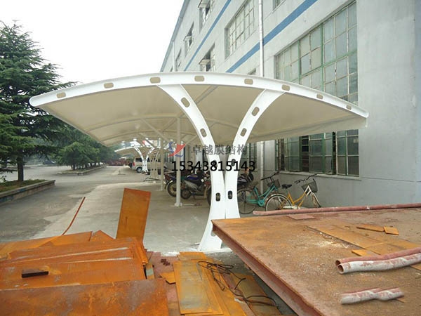揚中膜結(jié)構【充電站防雨篷】停車棚設計安裝