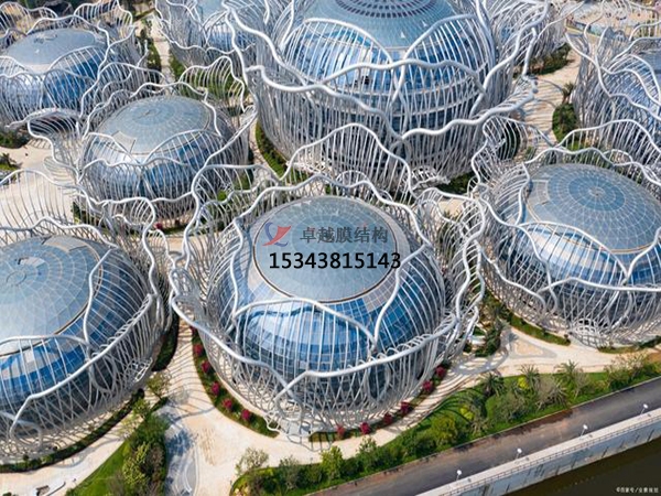 ETFE膜結(jié)構(gòu)項目【海南?？诤；◢u會議中心】正在施工中